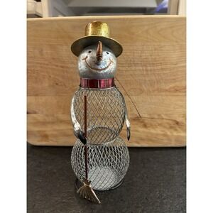 Tooarts Metal Wire Snowman Wine Cork Holder